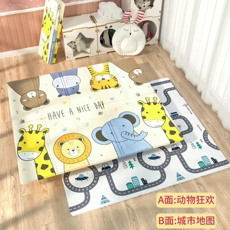 Foldable Children Blanket XPE Foam Baby Play Mat Soft Floor Crawling Pad Toys For Kids Carpet Folding Game Activity Rug with Bag
