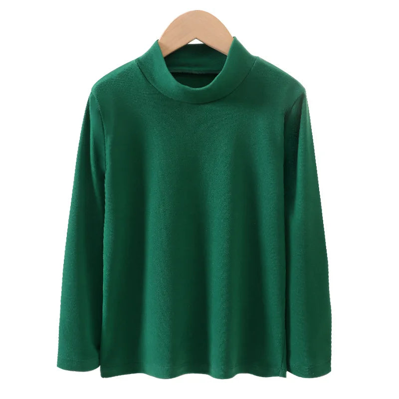 Kids Turtleneck Thermal T-Shirt — Soft Warm Fleece Long Sleeve Base Layer for Boys & Girls