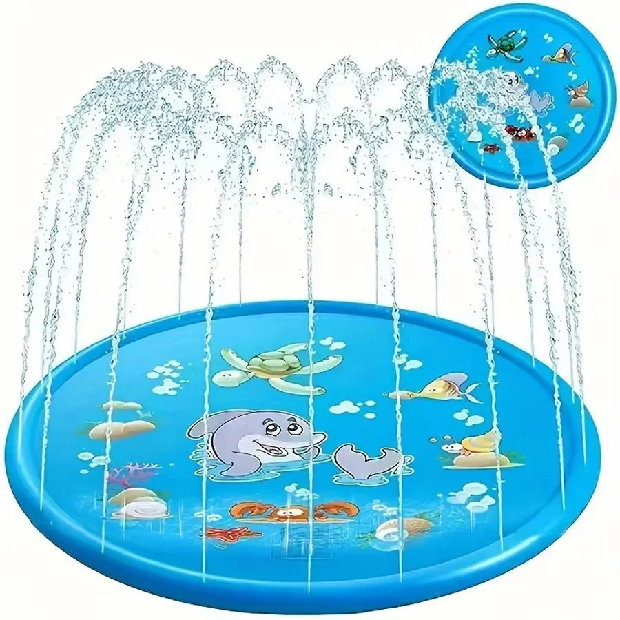 Extra-Large 100cm Thick PVC Kids' Water Sprinkler - Perfect for Ages 6-8 | Outdoor Play & Lawn Fun | Ideal Summer Cool-Down Toy